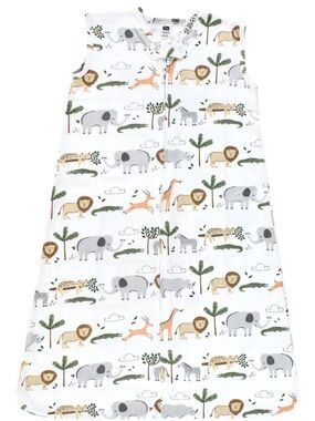 Hudson Baby Cotton Sleeveless Wearable Sleeping Bag Safari - 12 - 18 months NWT